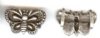 1 19x12mm Brushed Antique Silver Butterfly Slider